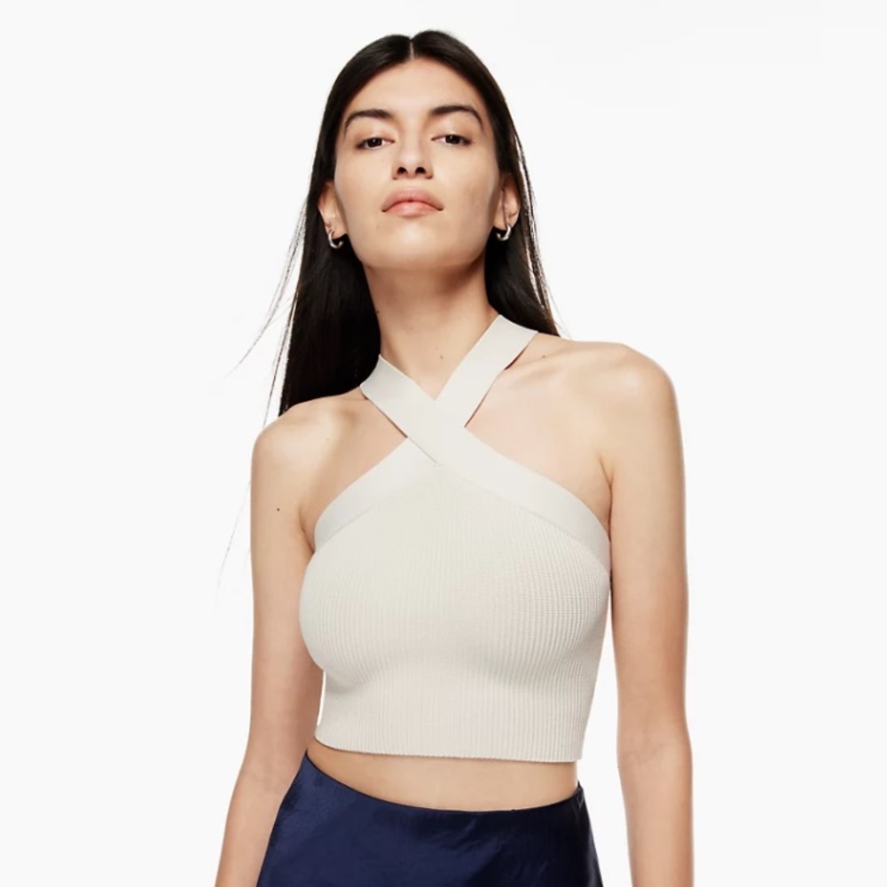 🆕 Aritzia | Babaton Sculpt Knit Criss Cross Cropped Tank
